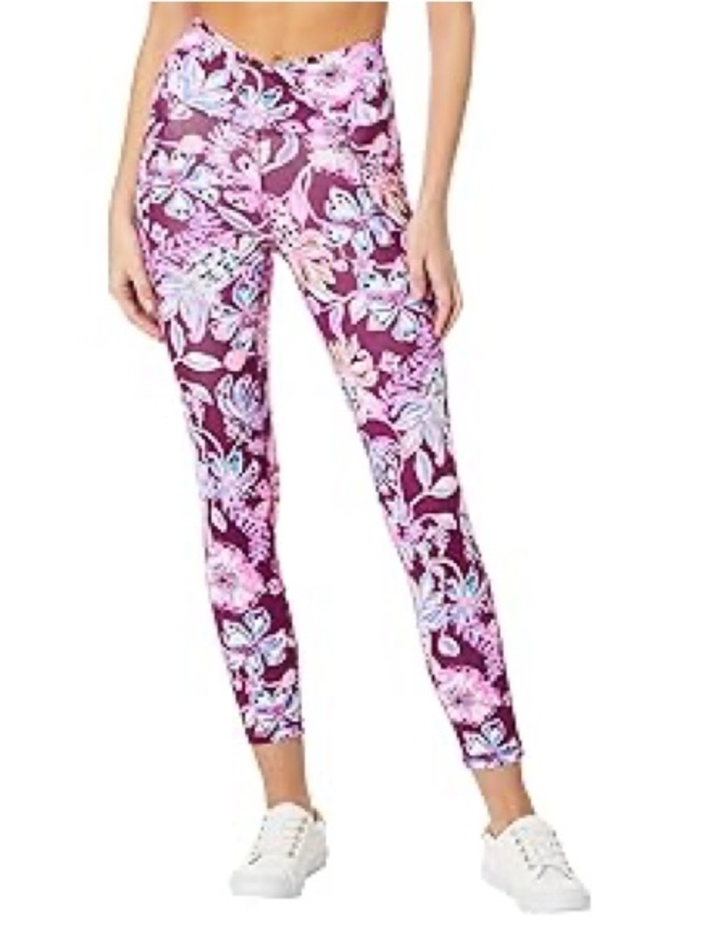Floral High-Waist Purple Printed Leggings